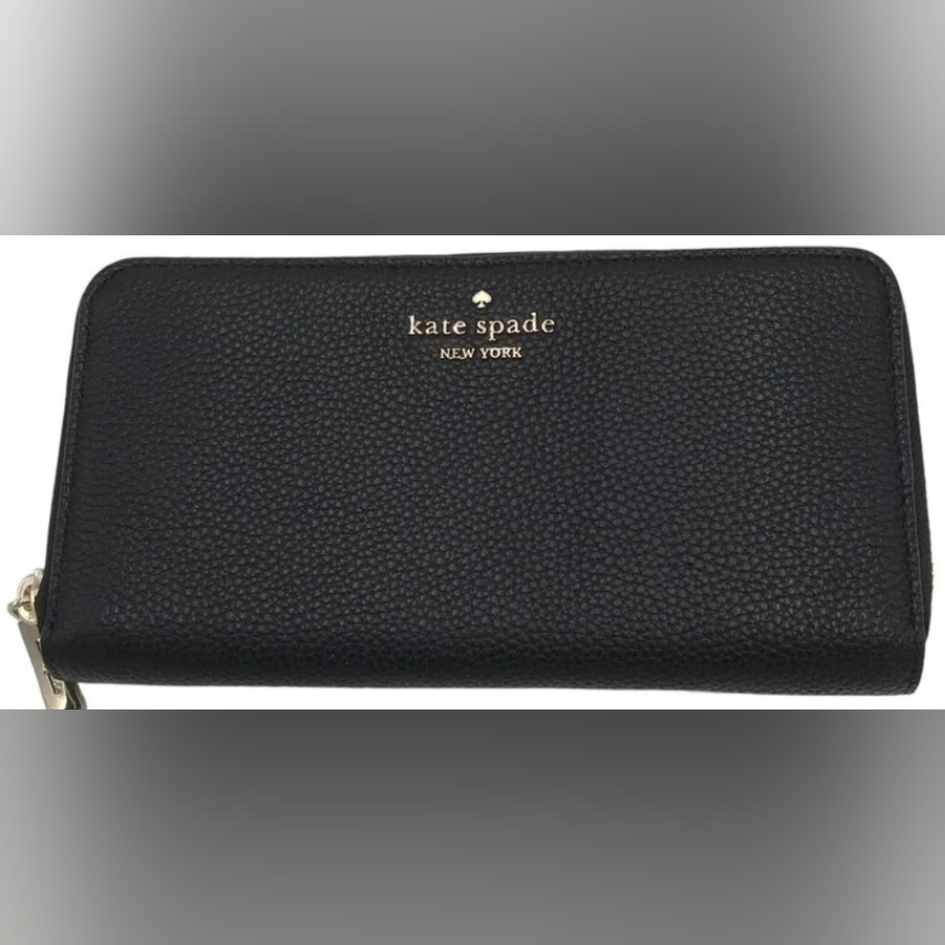 Kate Spade Designer Black Accordian Wallet